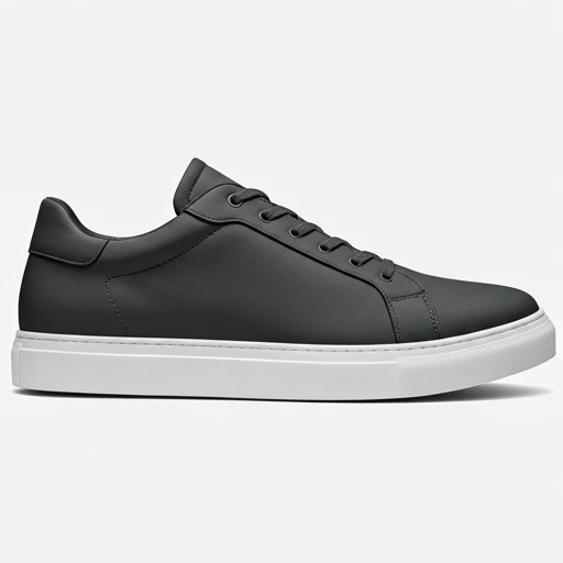 Kinetic Vanguard black leather sneaker